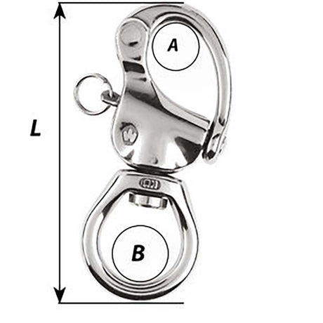 Wichard HR Snap Shackle  Large Bail  Length 105mm