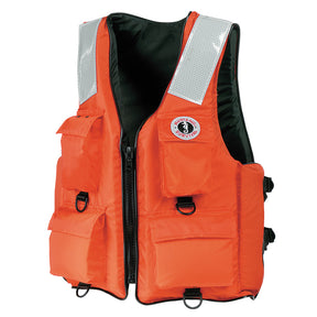 Mustang 4Pocket Flotation Vest  Orange  Large