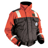 Mustang Classic Flotation Bomber Jacket wReflective Tape  OrangeBlack  XL