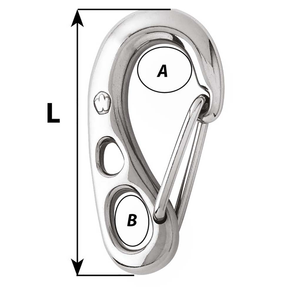 Wichard 3 HR Safety Snap Hook  75mm