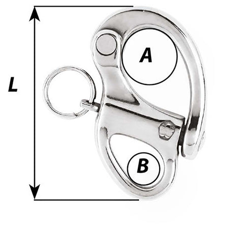 Wichard 138 Snap Shackle wFixed Eye  35mm