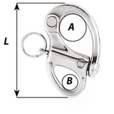 Wichard 2 Snap Shackle wFixed Eye  50mm