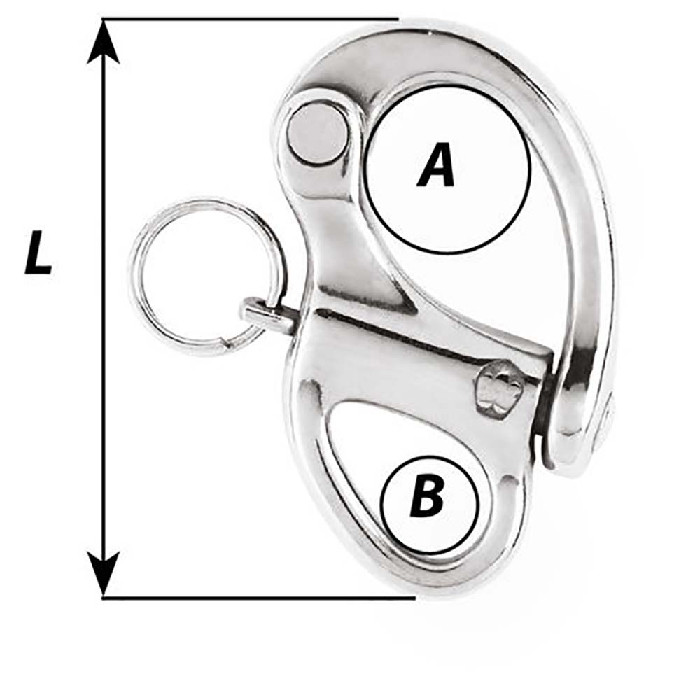Wichard 234 Snap Shackle wFixed Eye  70mm