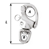 Wichard 378 Snap Shackle wSwivel  Clevis Pin