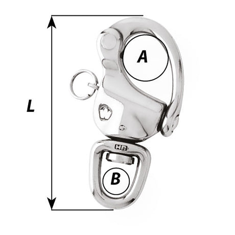 Wichard 378 Snap Shackle wSwivel  Clevis Pin