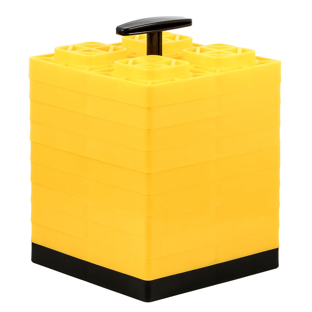 Camco FasTen Leveling Blocks wTHandle  2x2  Yellow 10Pack