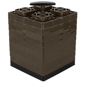 Camco FasTen Leveling Blocks wTHandle  2x2  Brown 10Pack