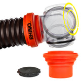Camco RhinoFLEX 15 Sewer Hose Kit w4 In 1 Elbow Caps