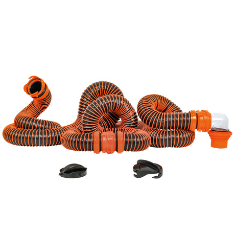 Camco RhinoEXTREME 20 Sewer Hose Kit w4 In 1 Elbow Caps