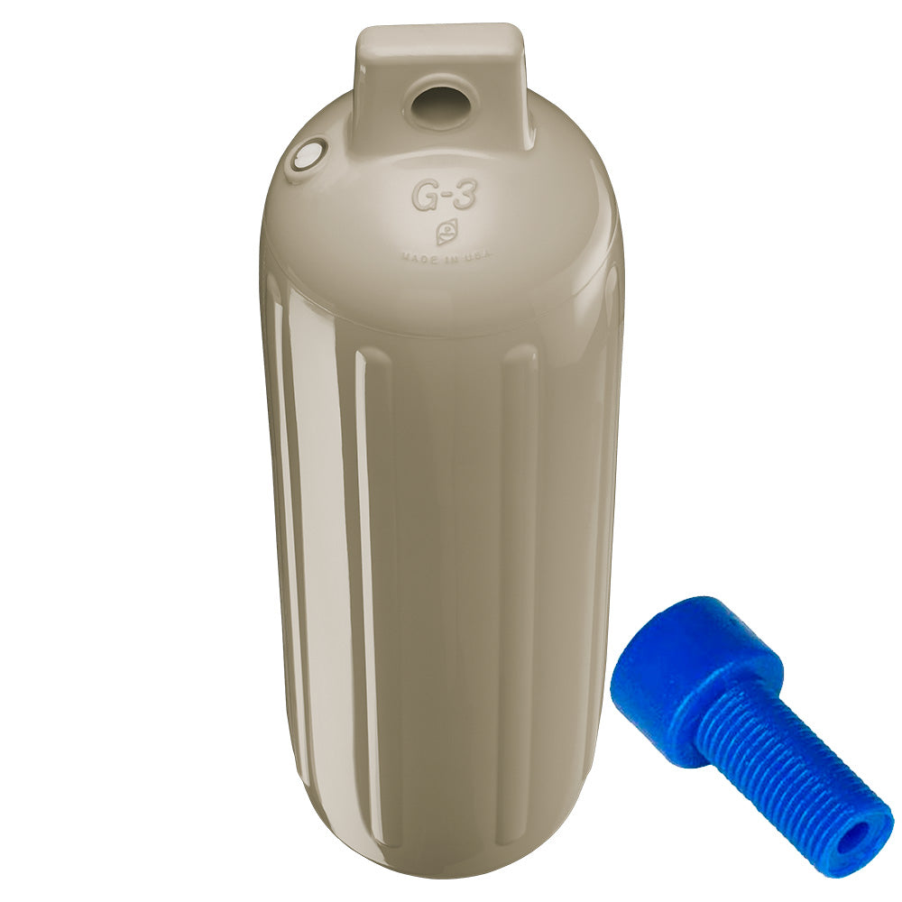 Polyform G3 Twin Eye Fender 55 x 19  Sand wAdapter