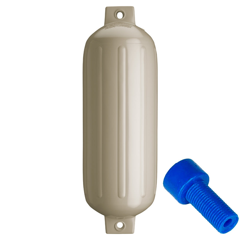 Polyform G5 Twin Eye Fender 88 x 268  Sand wAdapter