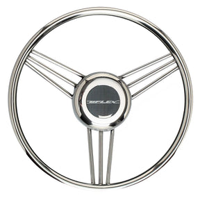 Uflex V27 138 Steering Wheel  Stainless Steel Grip  Spokes