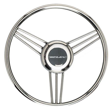 Uflex V27 138 Steering Wheel  Stainless Steel Grip  Spokes