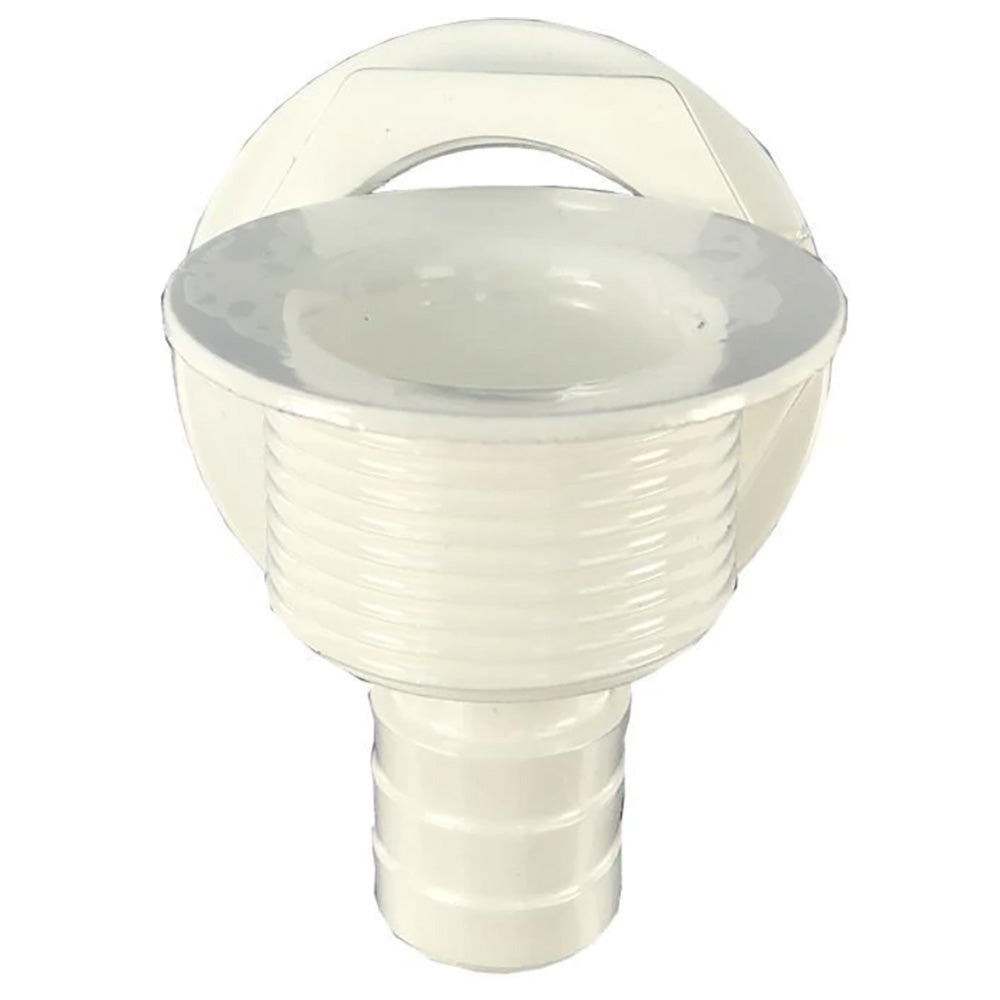 TH Marine Straight Barbed AllPurpose Drain  White