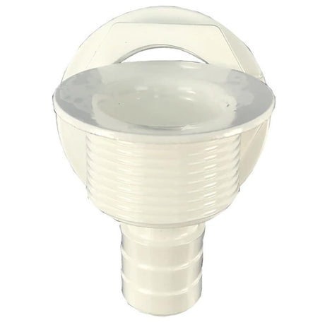 TH Marine Straight Barbed AllPurpose Drain  White
