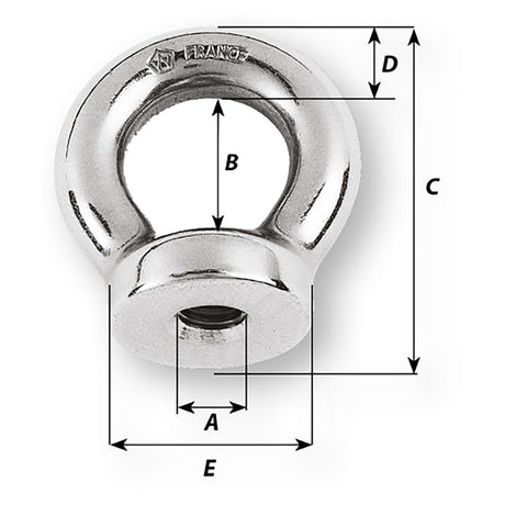 Wichard 516 Eye Nut  2132 Diameter