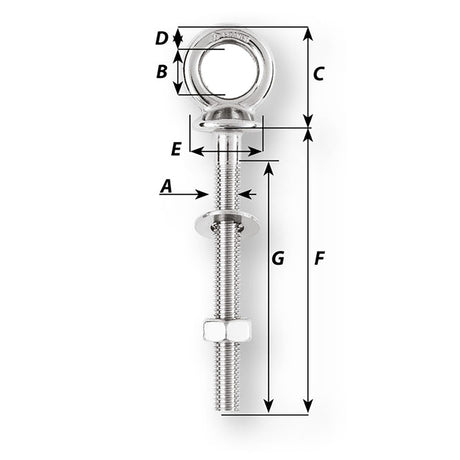 Wichard Eye Bolt  Diameter 916  Length 3532