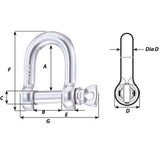Wichard HR D Shackle  Diameter 2564
