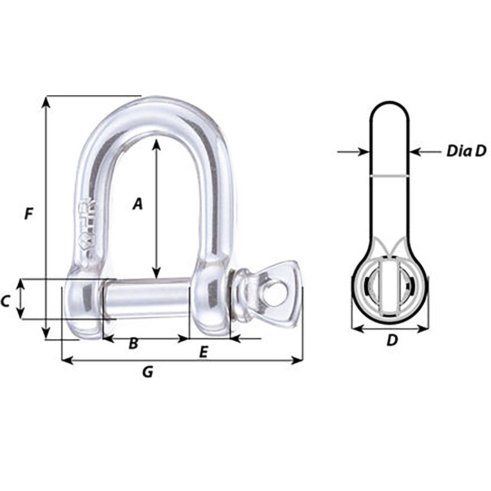 Wichard HR D Shackle  Diameter 1532