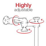RAM Mount RAM 12 Upper Pole with Double Swing Arms  Round Plate