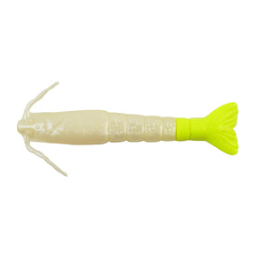 Berkley Gulp Saltwater Shrimp  3  Pearl WhiteChartreuse