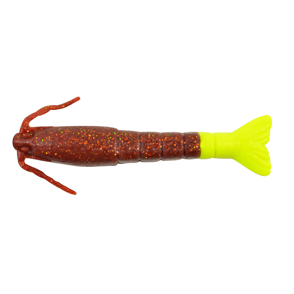 Berkley Gulp Saltwater Shrimp  3  Root Beer GoldChartreuse