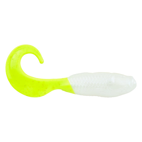Berkley Gulp Saltwater Swimming Mullet  4  Pearl WhiteChartreuse