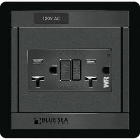 Blue Sea 1499  360 Panel  120V AC GFCI Dual Outlet