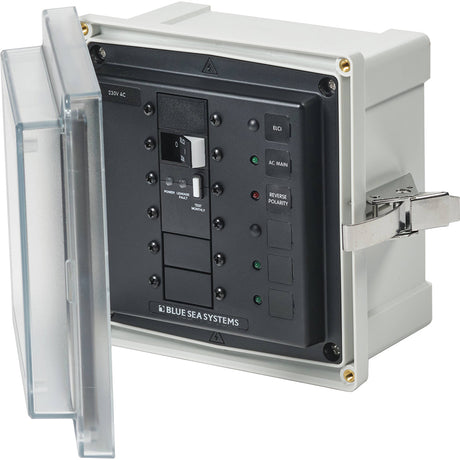 Blue Sea 3123  SMS Panel Enclosure wELCI 32A  3 Blanks  230V AC