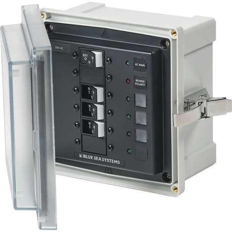 Blue Sea 3130  SMS Panel Enclosure wMain  3 Branch 15A  120V AC