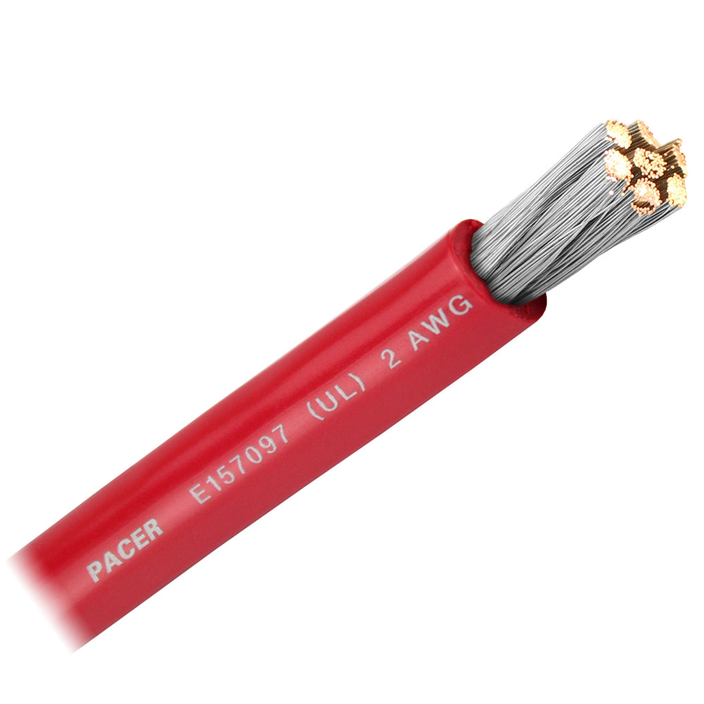 Pacer Red 2 AWG Battery Cable  Sold By The Foot