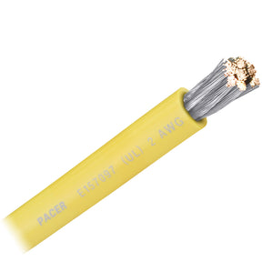 Pacer Yellow 2 AWG Battery Cable  Sold By The Foot