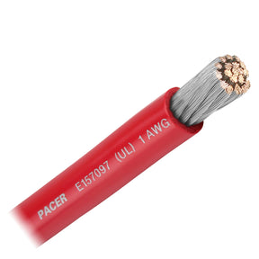 Pacer Red 1 AWG Battery Cable  Sold By The Foot