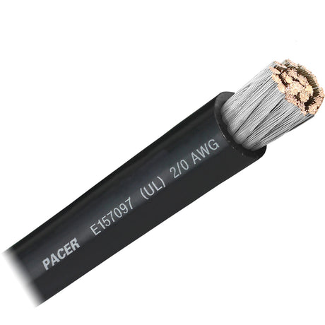 Pacer Black 20 AWG Battery Cable  Sold By The Foot