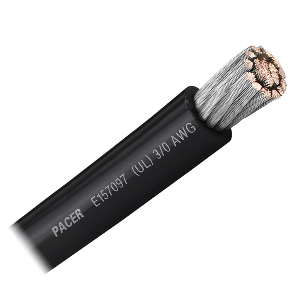 Pacer Black 30 AWG Battery Cable  Sold By The Foot