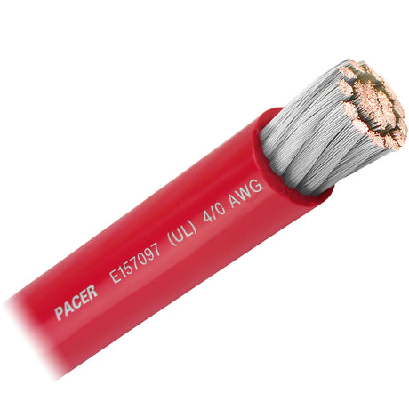 Pacer Red 40 AWG Battery Cable  Sold By The Foot