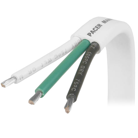 Pacer 143 AWG Triplex Cable  BlackGreenWhite  100
