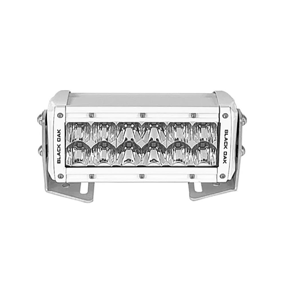 Black Oak Pro Series 30 Double Row 6 LED Light Bar  Combo Optics  White Housing