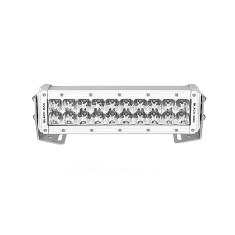 Black Oak Pro Series 30 Double Row 10 LED Light Bar  Combo Optics  White Housing