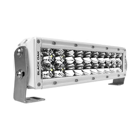 Black Oak Pro Series 30 Double Row 10 LED Light Bar  Combo Optics  White Housing