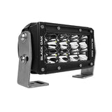 Black Oak Pro Series 30 Double Row 4 LED Light Bar  Flood Optics  Black Housing
