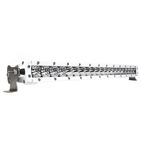 Black Oak Pro Series 30 Single Row 20 LED Light Bar  Combo Optics  White Housing