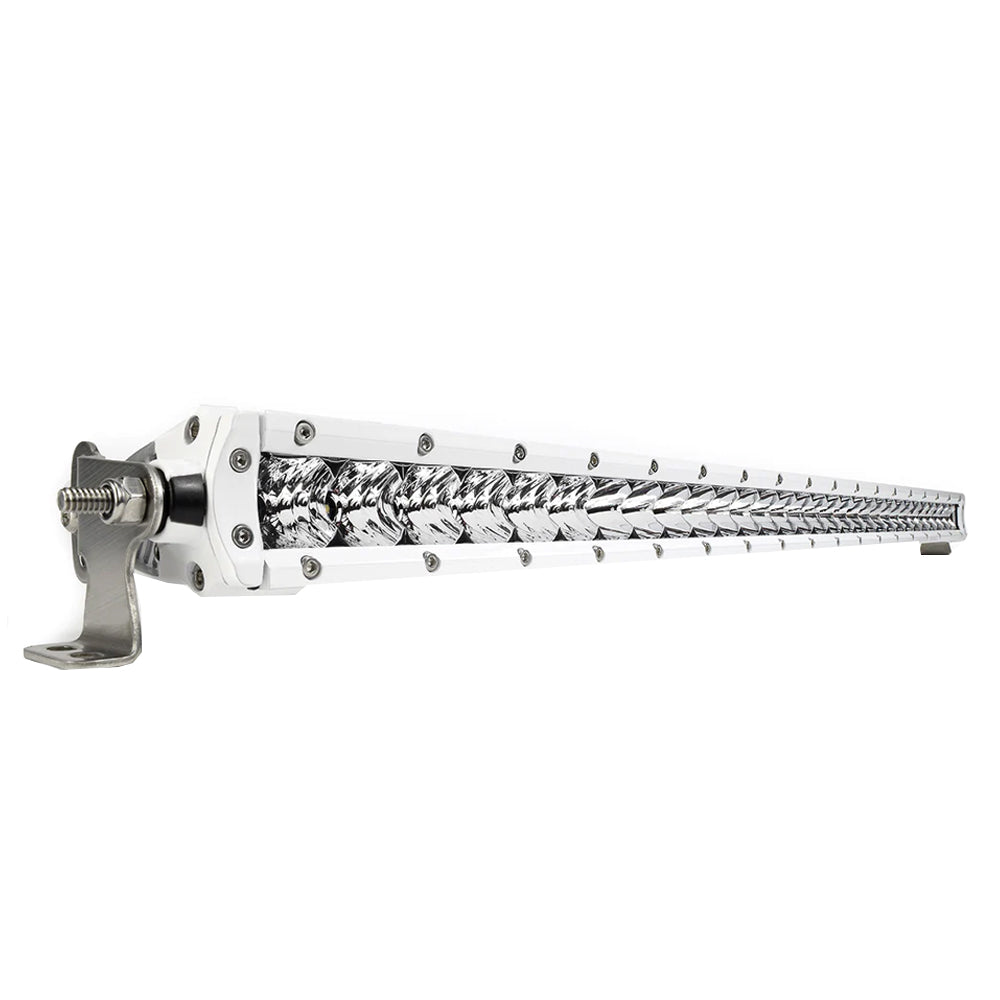 Black Oak Pro Series 30 Single Row 30 LED Light Bar  Combo Optics  White Housing