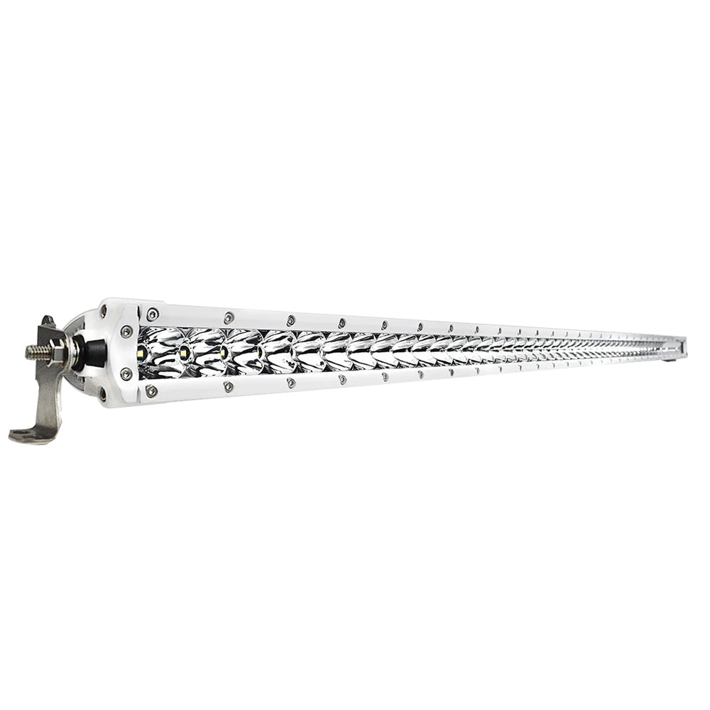 Black Oak Pro Series 30 Single Row 50 LED Light Bar  Combo Optics  White Housing