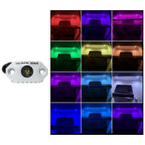 Black Oak Rock Accent Light  RGB  White Housing