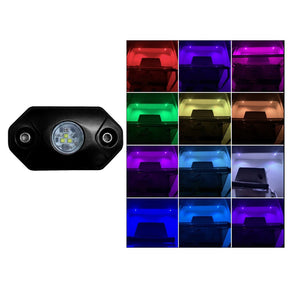 Black Oak Rock Accent Light  RGB  Black Housing