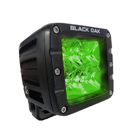 Black Oak 2 Green LED Hog Hunting Pod Light  Flood Optics  Black Housing  Pro Series 30