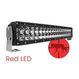 Black Oak 20 Curved Double Row Red LED Predator Hunting Light Bar  Combo Optics  Black Housing  Pro Series 30