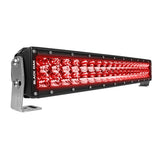 Black Oak 20 Curved Double Row Red LED Predator Hunting Light Bar  Combo Optics  Black Housing  Pro Series 30