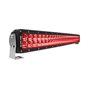 Black Oak 30 Curved Double Row Red LED Predator Hunting Light Bar  Combo Optics  Black Housing  Pro Series 30
